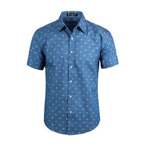Short Sleeve Print Button Up Shirt
